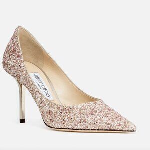 Brand New Authentic Jimmy Choo Pink Glitter Heels  38
